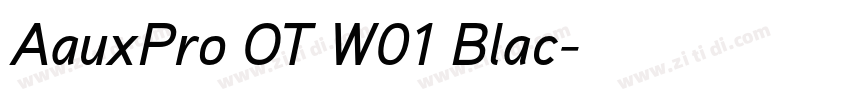 AauxPro OT W01 Blac字体转换 AauxPro OT W01 Blac字体转换